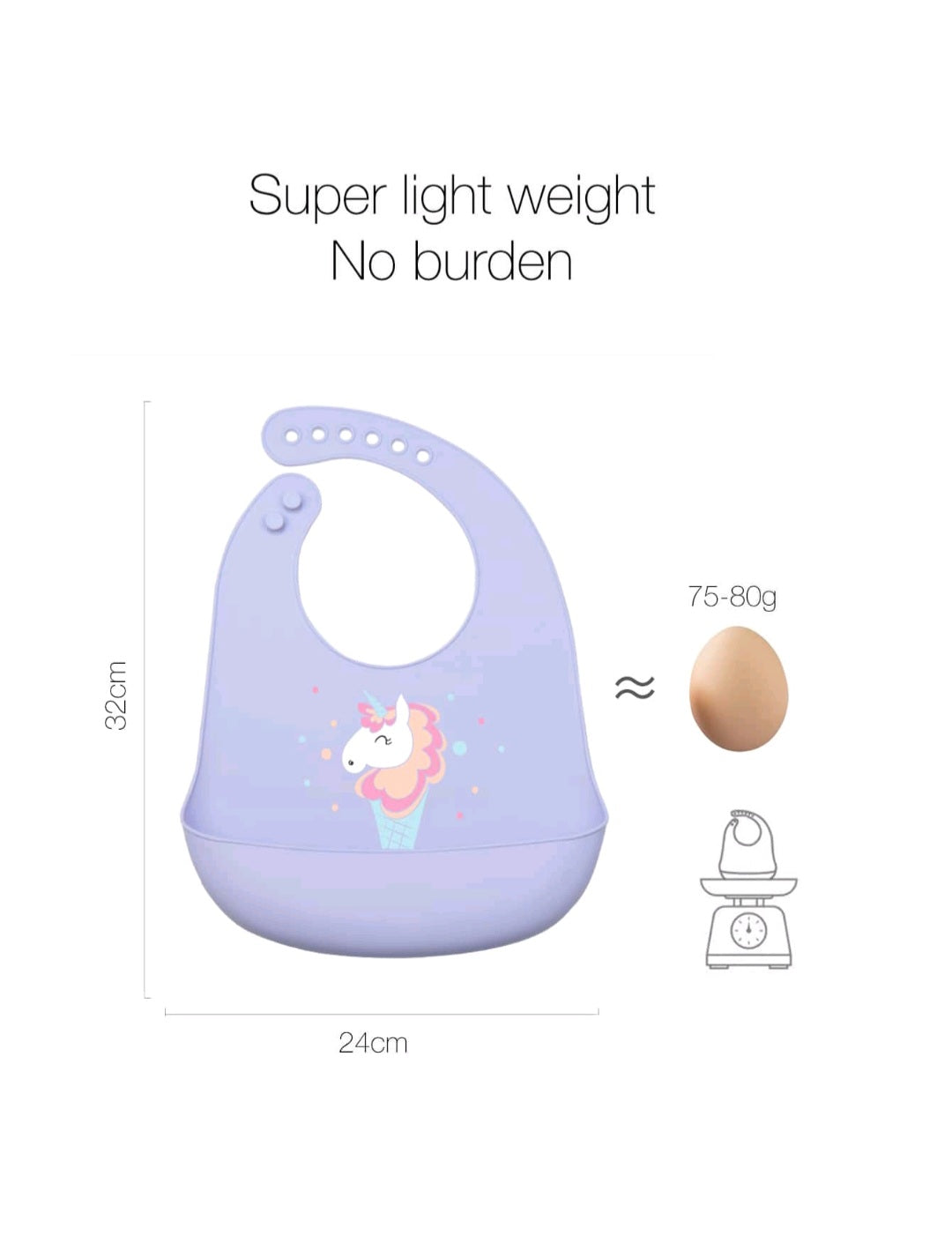 Silicone Unicorn Bib