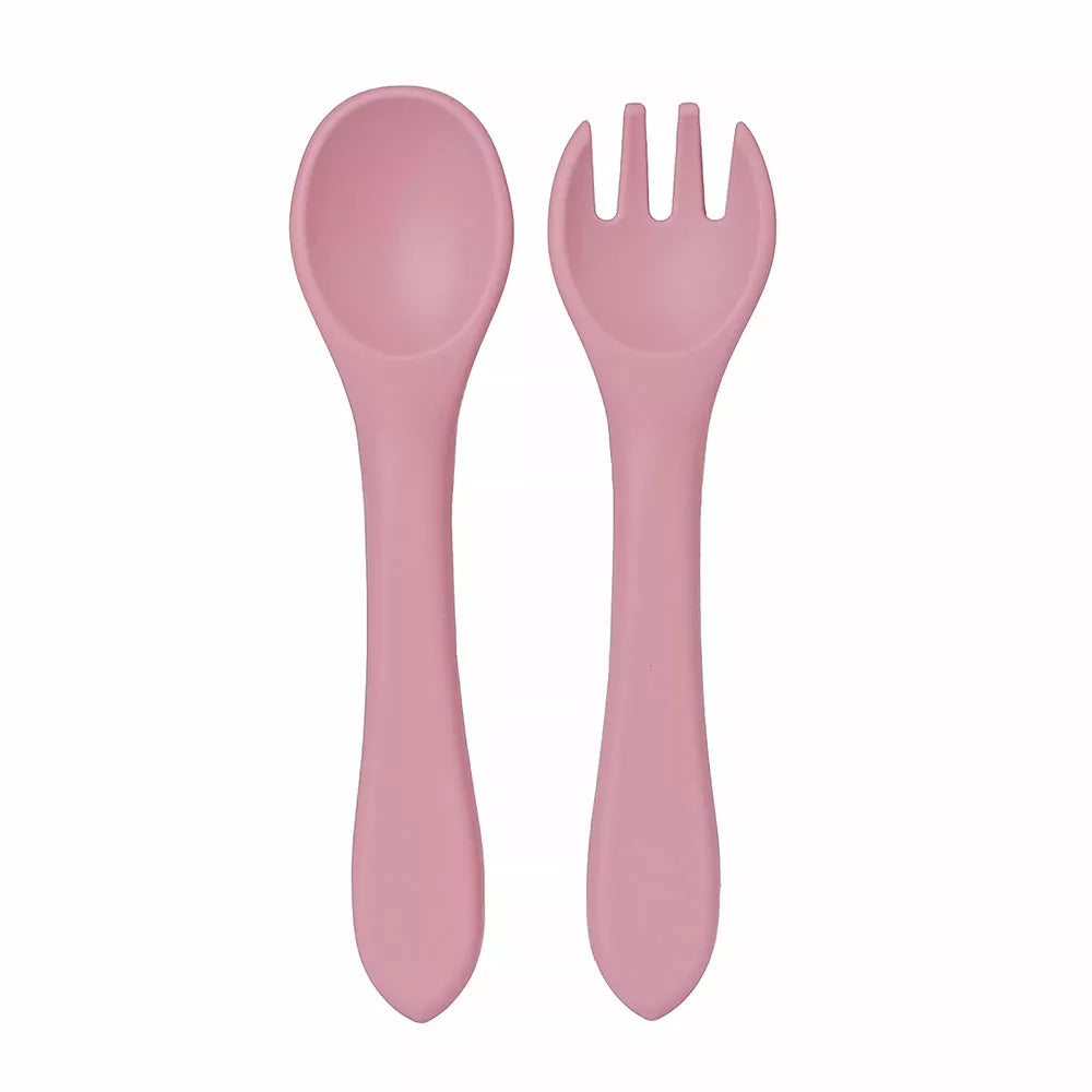 SILICONE SPOON & FORK SET