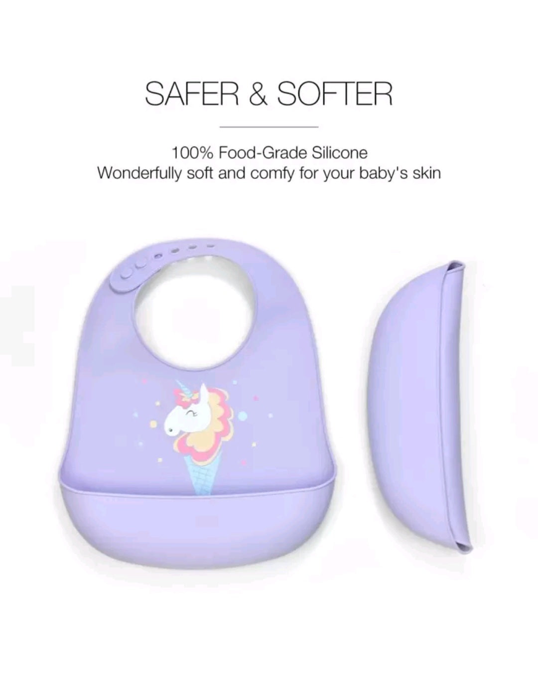 Silicone Unicorn Bib
